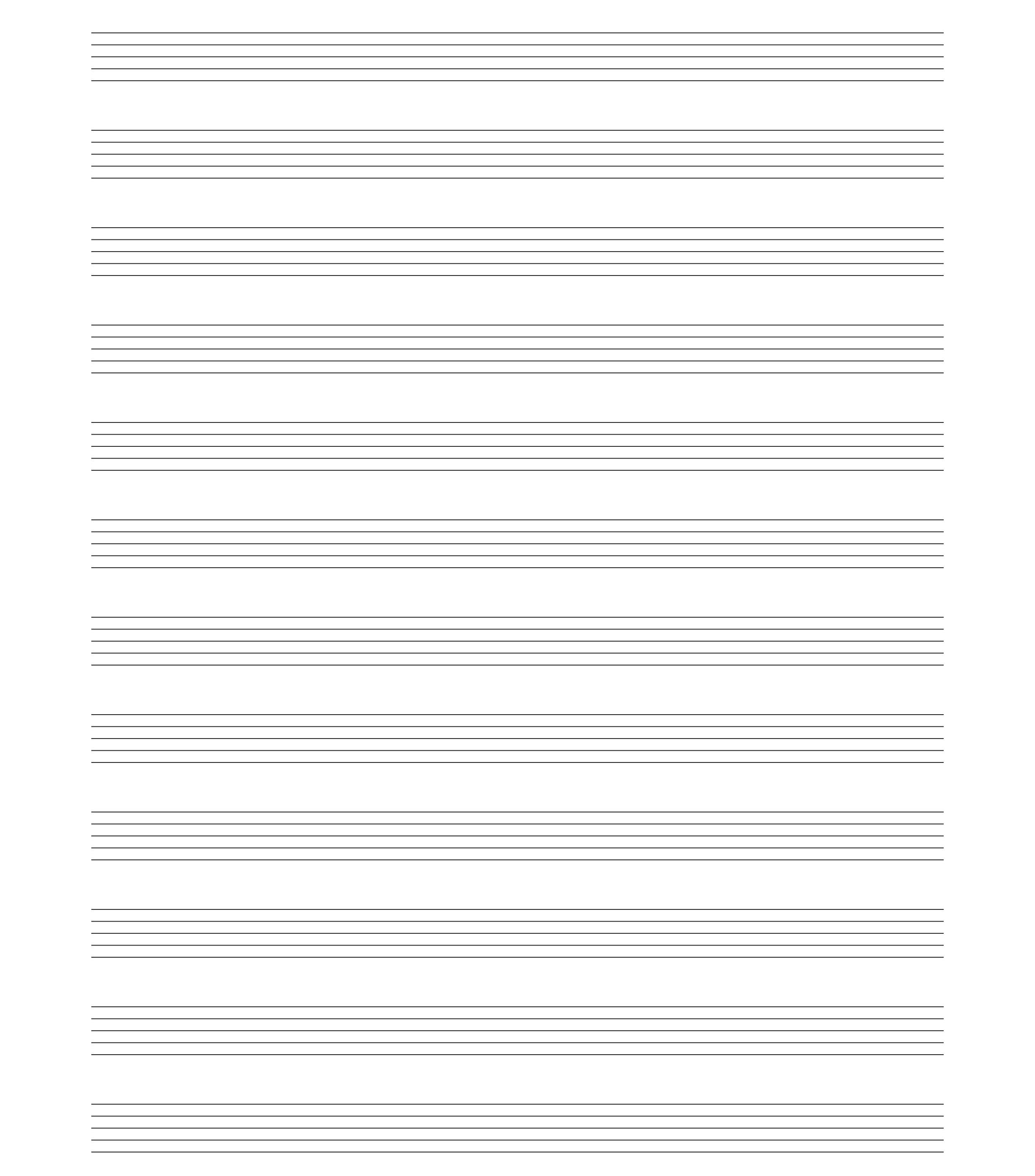 Blank Music Staff Exercise