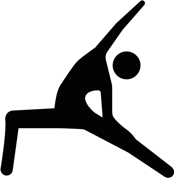 A figure of person stretching