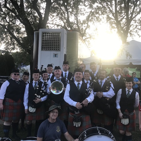 Cristopher Rodriguez with Sean McGonigal Pipe Band Winning 1st Place