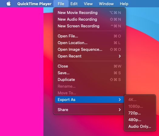 QuickTime Export Settings for YouTube